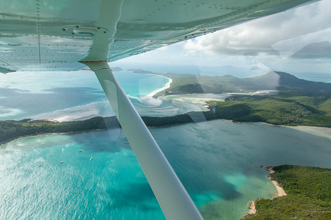 Unser Flug über die Whitsunday Islands und das Great Barrier Reef